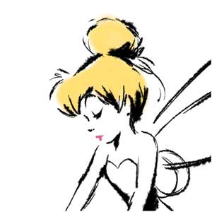 Disney Tinker Bell Dreamer Ink Art iPhone 13 Pro Max Clear Case